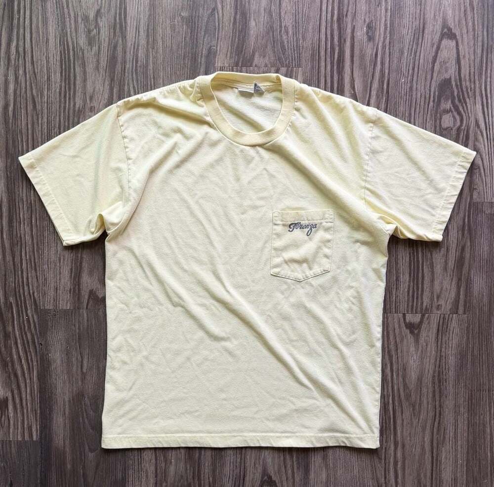 Vintage Forenza Authentic Sportswear Men's Short Sleeve Pocket T-Shirt Yellow